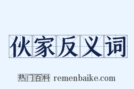 伙家反义词是什么意思的图片